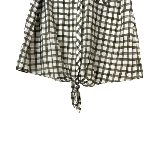 J Jill Green and White Gingham Cotton Silk Sleeveless Blouse Size XS Pe… - Picture 7 of 10